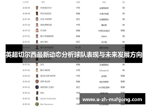 英超切尔西最新动态分析球队表现与未来发展方向